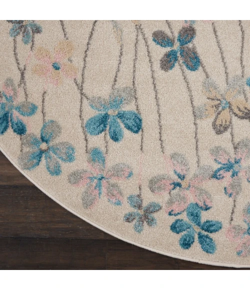 Nourison Tranquil Round Area Rug TRA04-Ivory