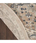 Nourison Quarry Beige Grey QUA05 4 ft. X Round Rug