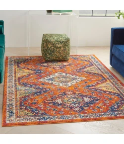 Nourison Home Allur ALR02 Orange Multicolor 5 ft. 3 in. X 7 ft. 3 in. Area Rug