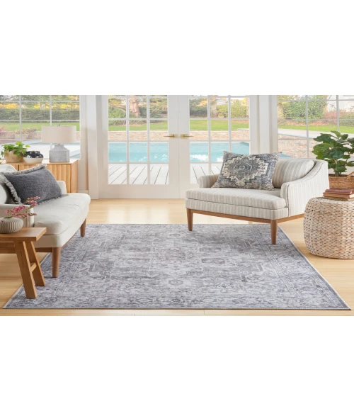 Nicole Curtis Machine Washable Series 1 Ivory Grey SR101 5 ft. 3 in. X 7 ft. 3 in. Rectangle Rug