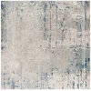 Nourison Home Quarry QUA01 Ivory Grey Blue 10 ft. Square Area Rug