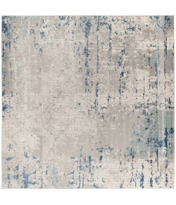 Nourison Home Quarry QUA01 Ivory Grey Blue 10 ft. Square Area Rug