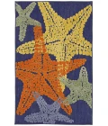 Nourison Aloha Blue Multicolor ALH28 2 ft. 8 in. X 4 ft. Rectangle Rug