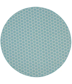 Nourison Twist Reversible Aqua TWS01 8 ft. X Round Rug