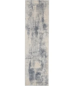 Nourison Home Rustic Textures RUS02 Blue Ivory 2 ft. 2 in. X 7 ft. 6 in. Area Rug