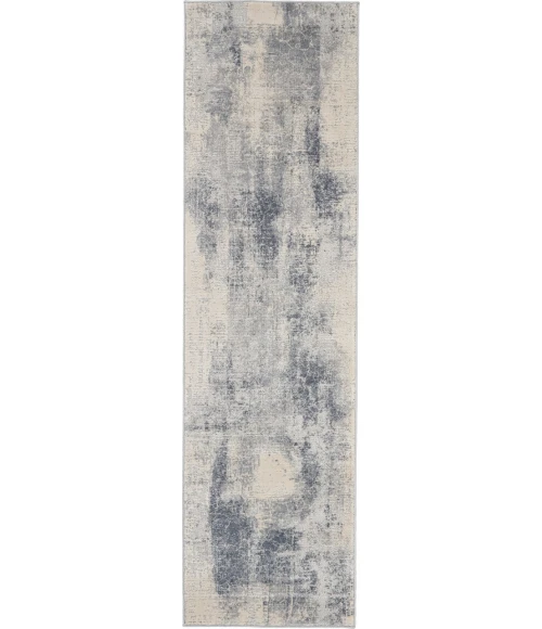 Nourison Rustic Textures Runner Area Rug RUS02-Blue/Ivory