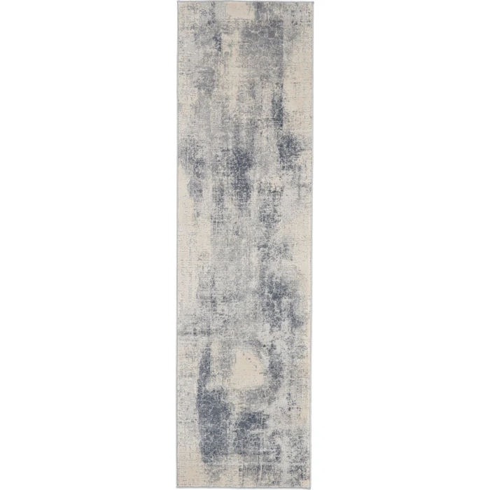 Nourison Rustic Textures Runner Area Rug RUS02-Blue/Ivory