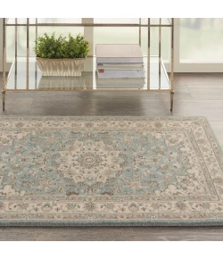 Nourison Home Living Treasures LI15 Aqua Ivory 2 ft. 6 in. X 4 ft. 3 in. Area Rug