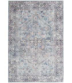 Nourison Home New Concept Washables SR104 Light Grey Blue 7 ft. 10 in. X 9 ft. 10 in. Area Rug