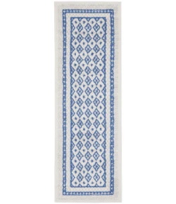 Nourison Home Whimsicle WHS13 Ivory Blue 2 ft. X 8 ft. Area Rug