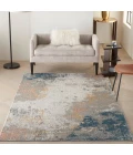 Nourison Rustic Textures Area Rug RUS13-Grey/Blue