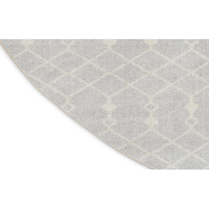 Nourison Astra Machine Washable Grey ASW10 4 ft. Round Rug