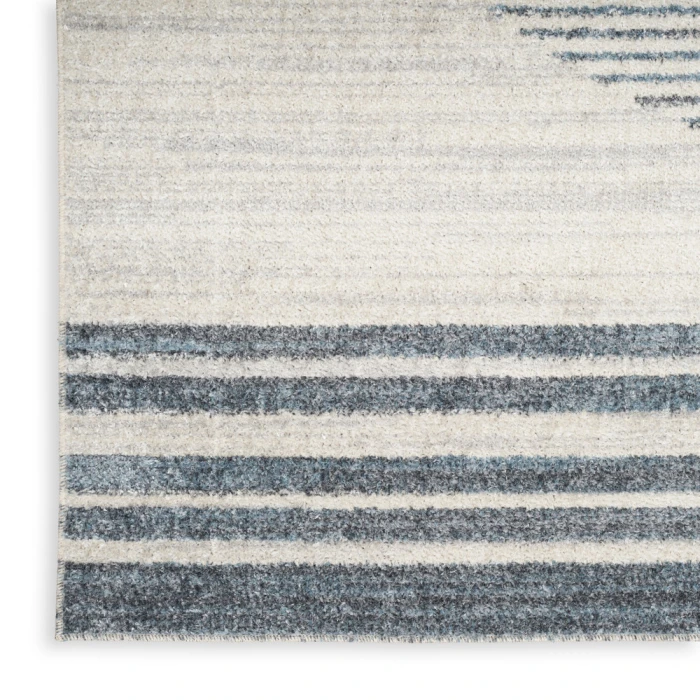 Nourison Astra Machine Washable Area Rug ASW05 Ivory Blue