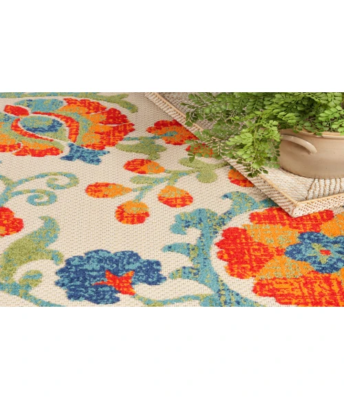 Nourison Aloha Red Multicolor ALH17 12 ft. X 15 ft. Rectangle Rug