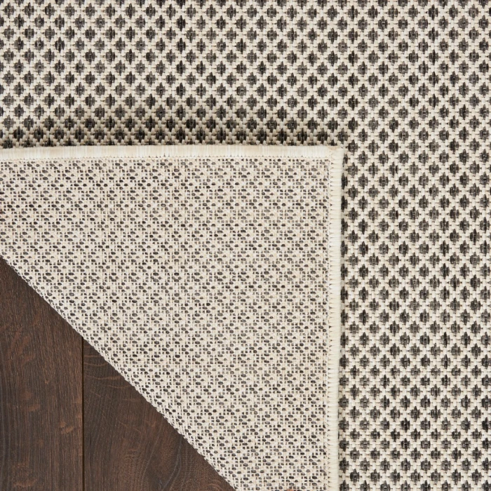 Nourison Courtyard Area Rug COU01-Ivory Charcoal