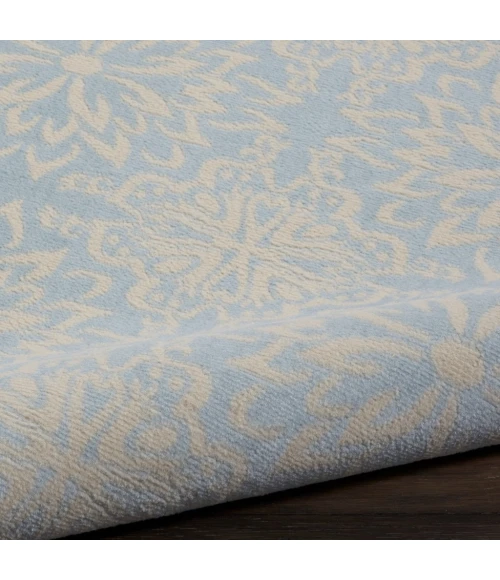 Nourison Jubilant Round Area Rug JUB06-Ivory/Light Blue