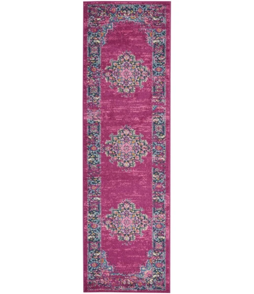 Nourison Passion Runner Area Rug PSN03-Fuchsia