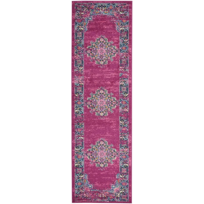 Nourison Passion Runner Area Rug PSN03-Fuchsia
