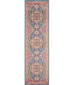 Nourison Home Passion PSN20 Teal Multicolor 2 ft. 2 in. X 10 ft. Area Rug