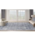 Nicole Curtis Machine Washable Series 1 Blue SR107 9 ft. 2 in. X 12 ft. Rectangle Rug