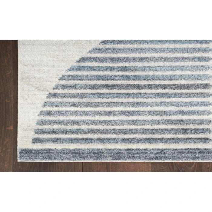 Nourison Astra Machine Washable Ivory Blue ASW03 2 ft. X 6 ft. Rectangle Rug