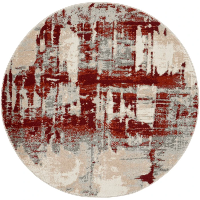 Nourison Maxell Area Rug MAE14-Ivory/Red