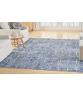 Nicole Curtis Machine Washable Series 1 Blue SR107 6 ft. X 9 ft. Rectangle Rug