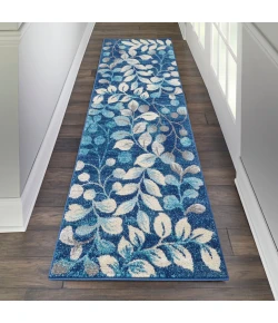 Nourison Home Tranquil TRA03 Navy 2 ft. 3 in. X 7 ft. 3 in. Area Rug