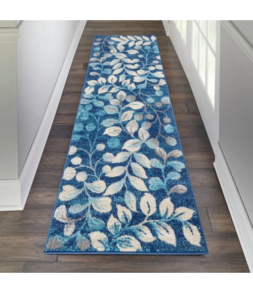 Nourison Tranquil Runner Area Rug TRA03-Navy