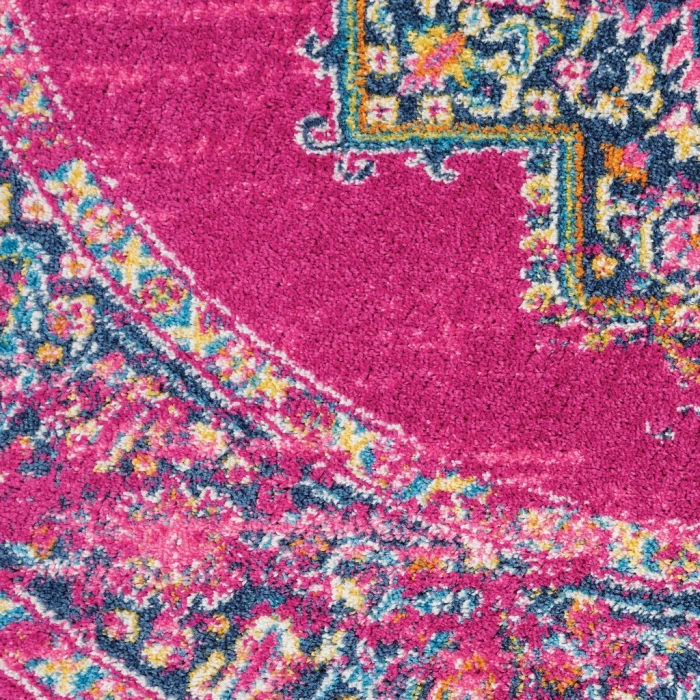 Nourison Passion Round Area Rug PSN03-Fuchsia