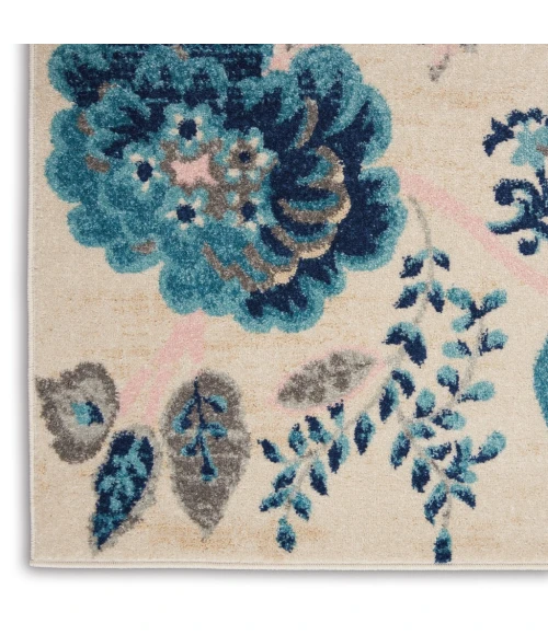 Nourison Tranquil Area Rug TRA02-Ivory/Light Blue