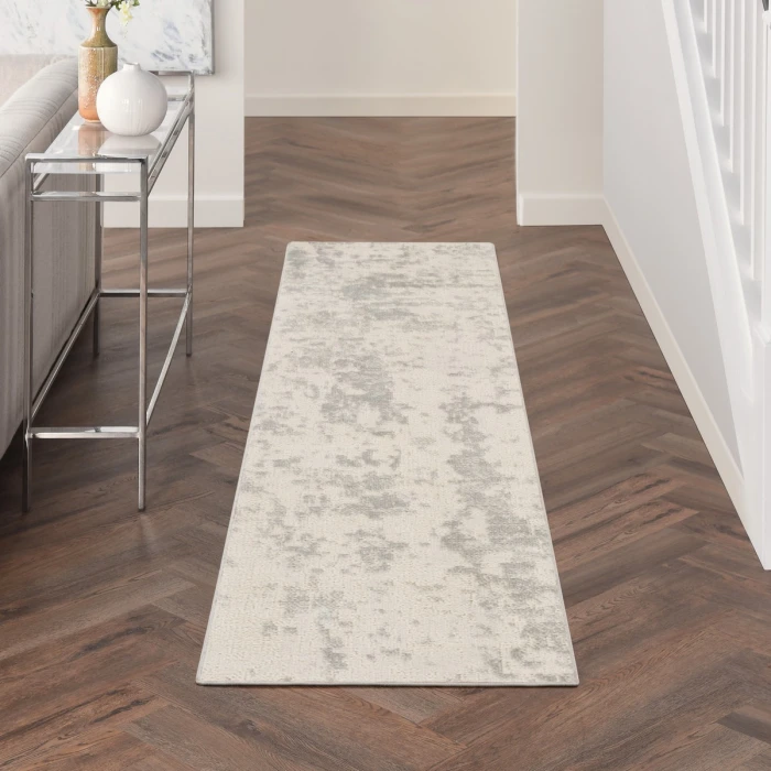 Nourison Quarry Cream Grey QUA01 8 ft. Rect. Rug