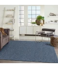 Nourison Washable Solutions Navy Blue WSL01 8 ft. X 10 ft. Rect. Rug