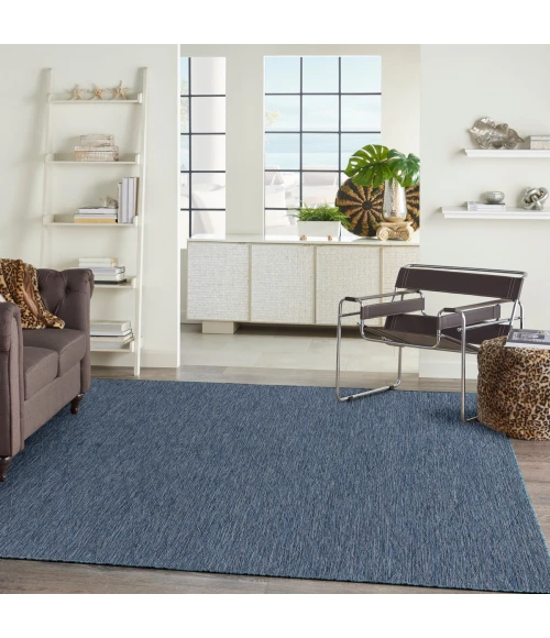 Nourison Washable Solutions Navy Blue WSL01 8 ft. X 10 ft. Rect. Rug