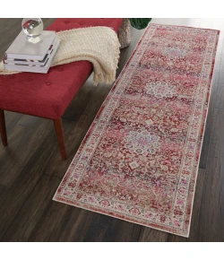 Nourison Home Vintage Kashan VKA01 Red 2 ft. 4 in. X 8 ft. Area Rug