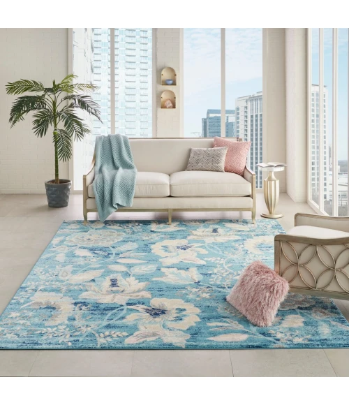 Nourison Tranquil Area Rug TRA02-Turquoise