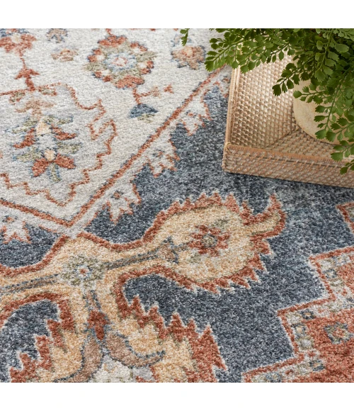 Nourison Astra Machine Washable Area Rug ASW11 Denim Multi