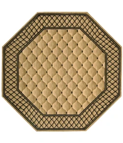 Nourison Home Vallencierre Beige VA26 5ft.6in. x Octagon Octagon Rug