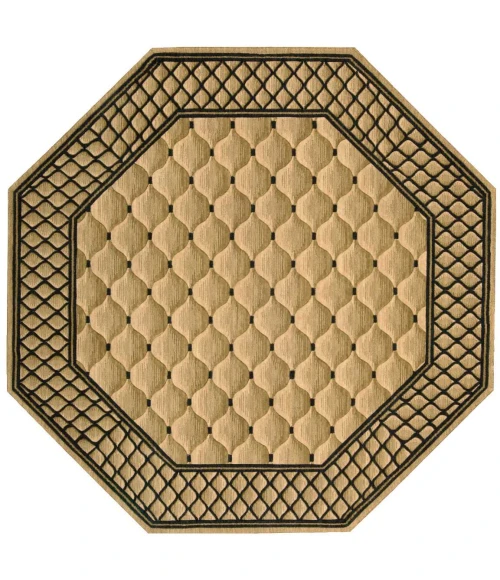 Nourison Home Vallencierre Beige VA26 5ft.6in. x Octagon Octagon Rug