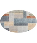 Nourison Astra Machine Washable Multicolor ASW09 5 ft. 3 in. Round Rug