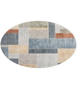 Nourison Home Astra Machine Washable ASW09 Multicolor 5 ft. 3 in. Round Area Rug