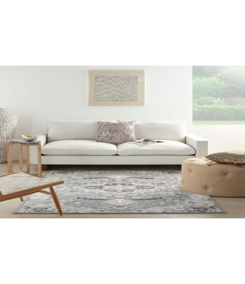 Nourison Elation Grey ETN09 6 ft. X 9 ft. Rectangle Rug