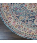 Nourison Vintage Kashan Round Area Rug VKA01-Blue