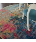 Nourison Celestial Round Area Rug CES09-Blue/Yellow