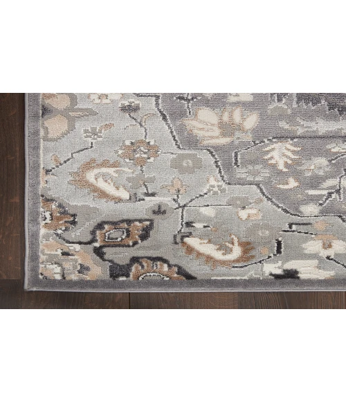 Nourison Elation Grey ETN09 6 ft. X 9 ft. Rectangle Rug