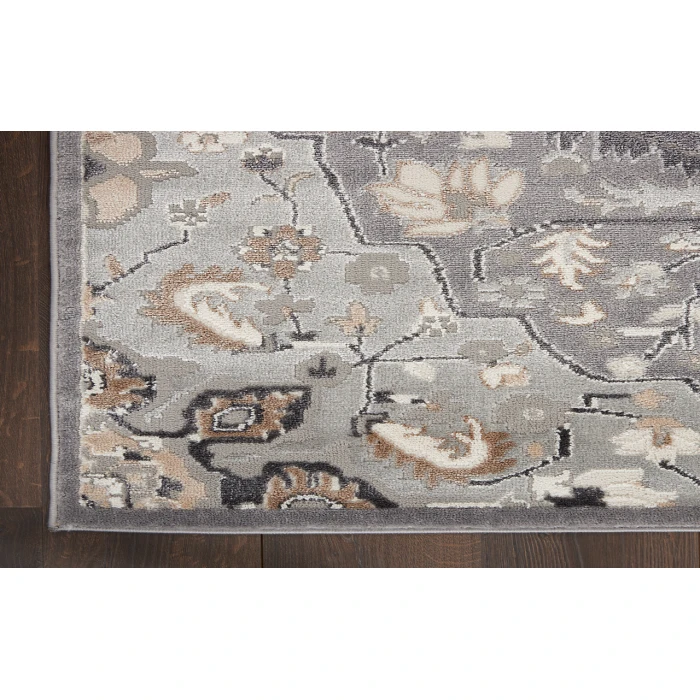 Nourison Elation Grey ETN09 6 ft. X 9 ft. Rectangle Rug