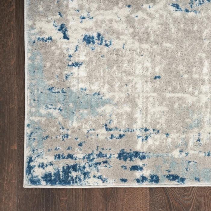 Nourison Quarry Ivory Grey Blue QUA01 9 ft. X 12 ft. Rect. Rug