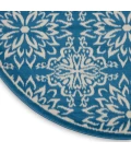 Nourison Jubilant Round Area Rug JUB06-Ivory/Blue