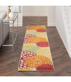 Nourison Home Aloha ALH05 Red Multicolor 2 ft. 3 in. X 10 ft. Area Rug
