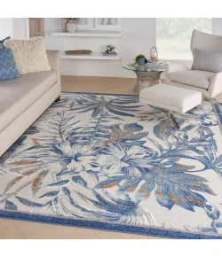 Nourison Home Seaside SDS02 Ivory Blue 7 ft. 10 in. X 9 ft. 10 in. Area Rug